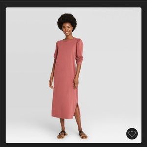 Universal Thread Long Puff Sleeve T-shirt Dress